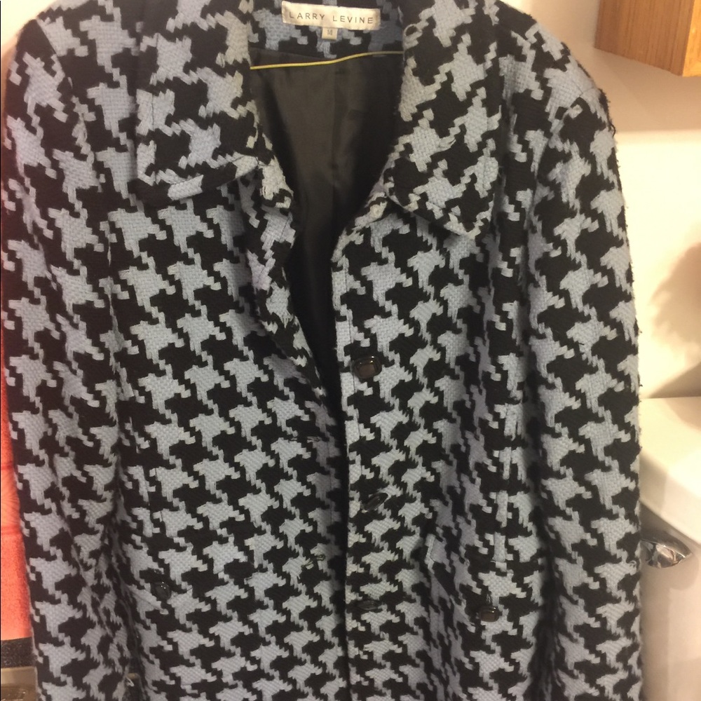 Larry Levine  coat black blue